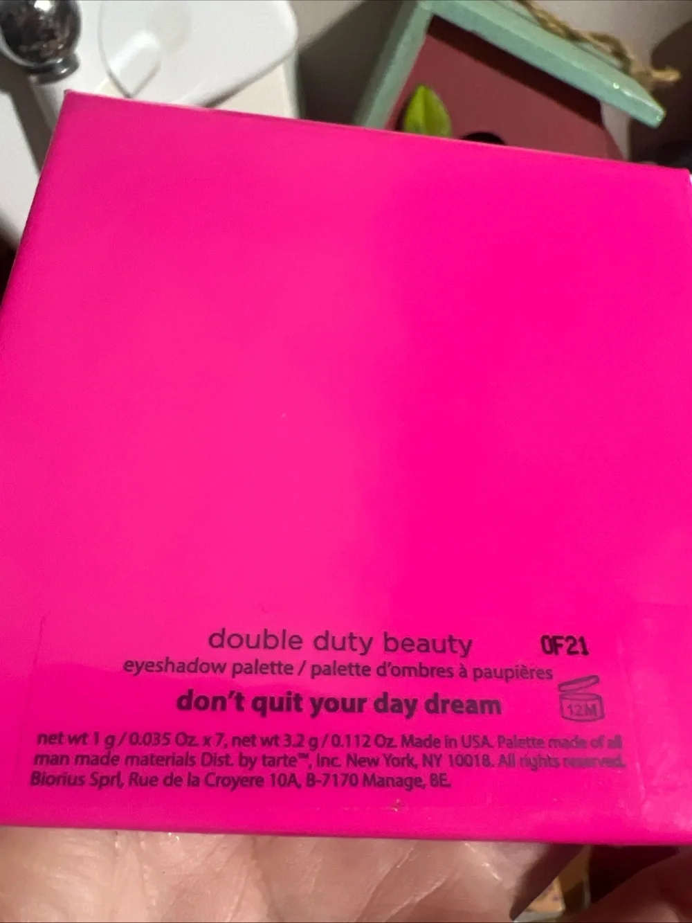 Tarte Don't Quit Your Day Dream Eyeshadow Palette NIB AUTHENTIC batch code #OF21